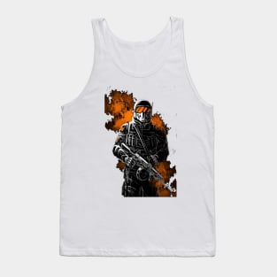 a soldier with his weapon Tank Top